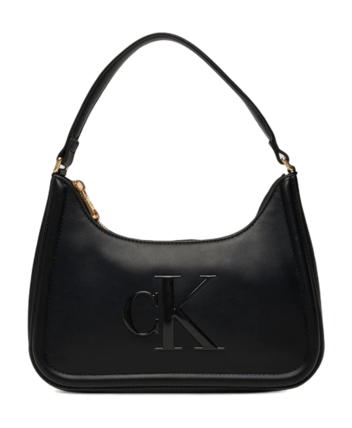 

Небольшая сумка через плечо с приподнятым краем Calvin Klein, черный