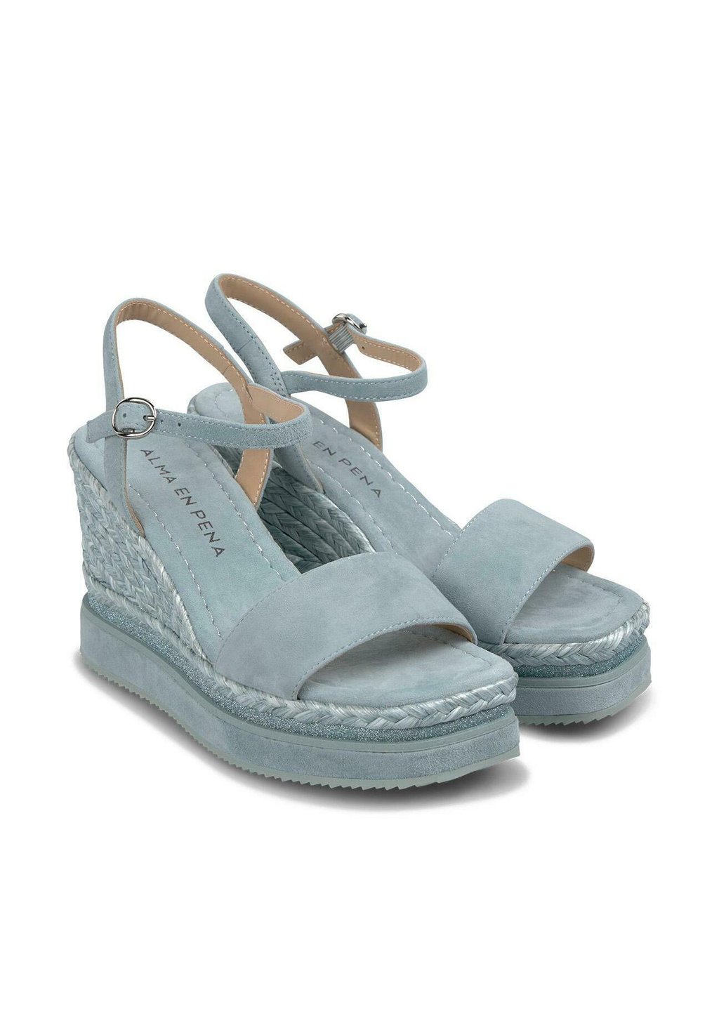 Босоножки на танкетке Espadrilles Alma en Pena, цвет Azul Jaspeado — фото 3