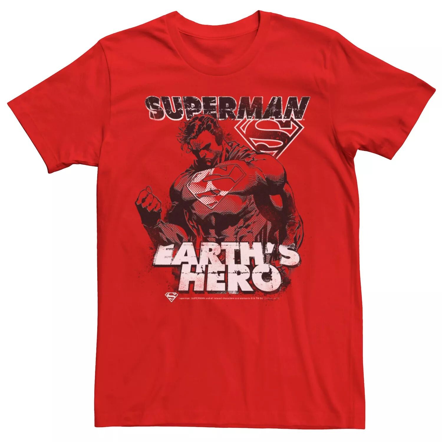 

Мужская футболка с графическим плакатом и плакатом DC Comics Superman Earth's Hero Licensed Character