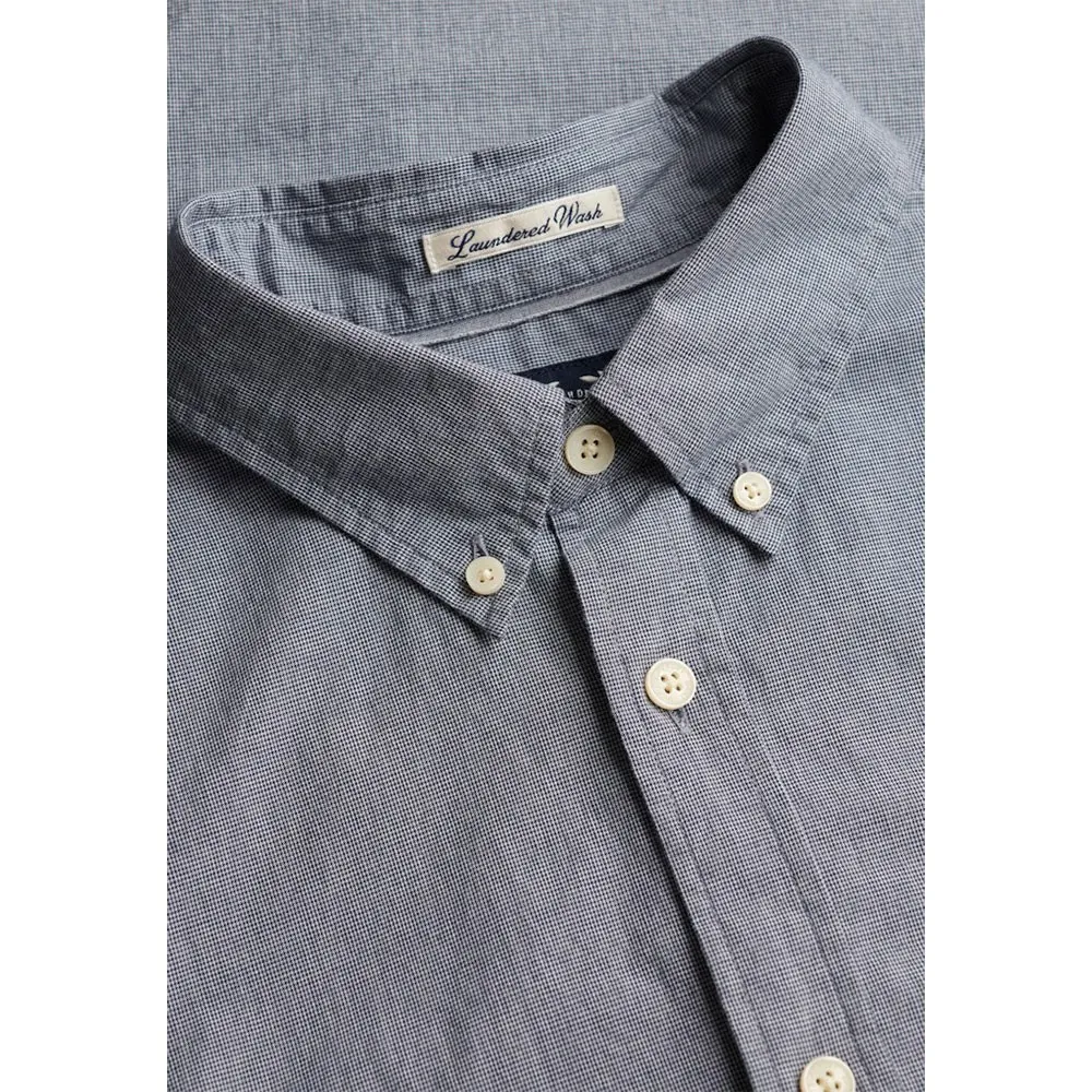 Рубашка с длинным рукавом Superdry Preppy Poplin, серый — фото 4