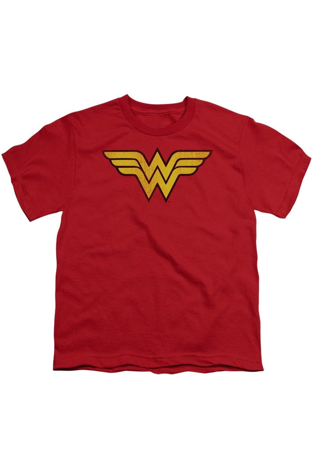 

Футболка с коротким рукавом для детей с логотипом Wonder Woman от DC Comics Gildan, красный