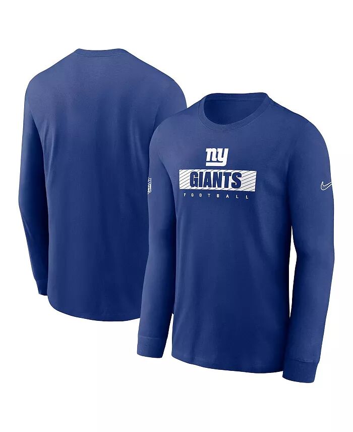 

Мужская футболка с длинным рукавом Royal New York Giants Sideline Performance Nike