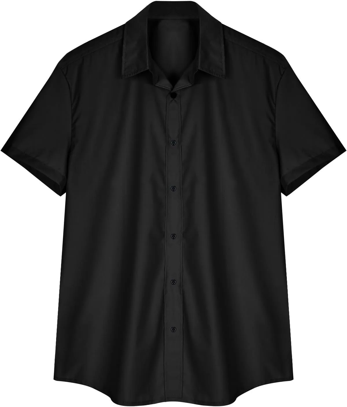 Мужская модная рубашка с коротким рукавом и лацканами Slim Fit — фото 3