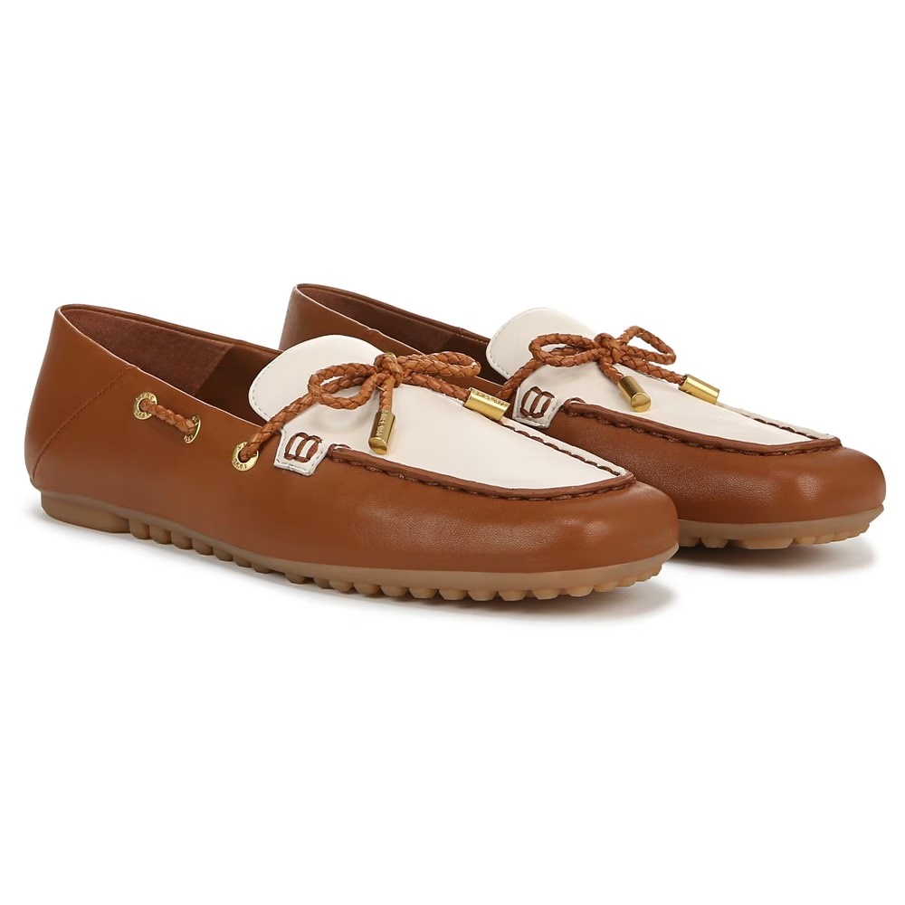 Туфли-лоферы с кисточками Zepher от Sarto By Franco Sarto, tan/white leather