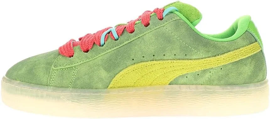 Мужские замшевые кроссовки PUMA Ghostbusters на шнуровке, зеленые, размер XL — фото 3