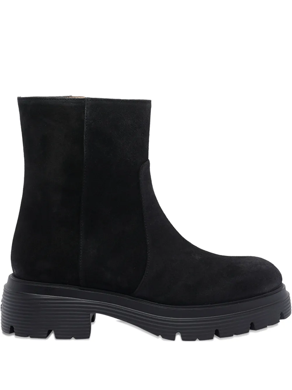 Ботинки из замши с молнией Stuart Weitzman, черный