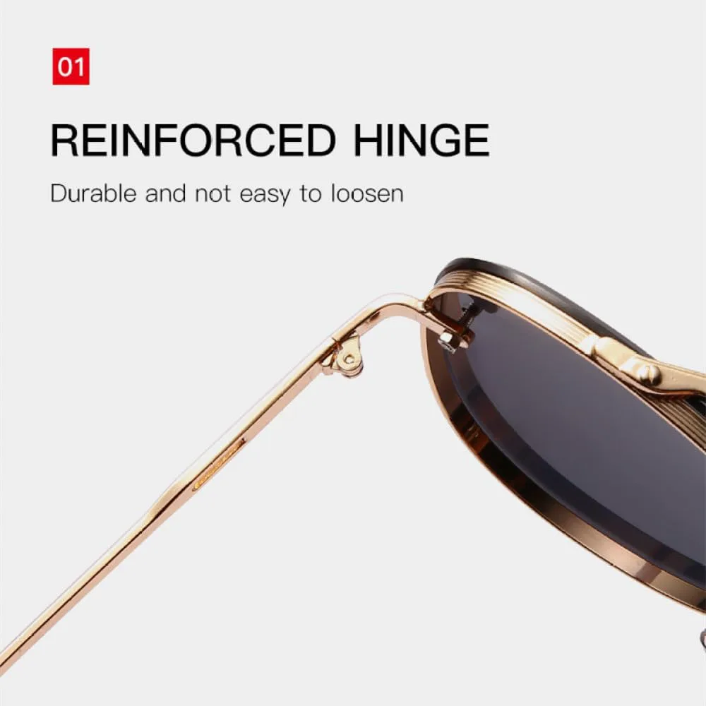 

LVTFCO Модные классические солнцезащитные очки для мужчин, металлические солнцезащитные очки в винтажном стиле для женщин, защита от УФ-излучения UV400, C4