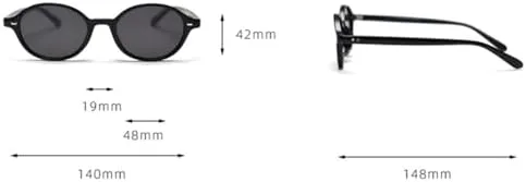 

Винтажные поляризованные солнцезащитные очки в стиле ретро для женщин, маленькие овальные солнцезащитные очки для мужчин, круглые MTZJH, Black With Brown