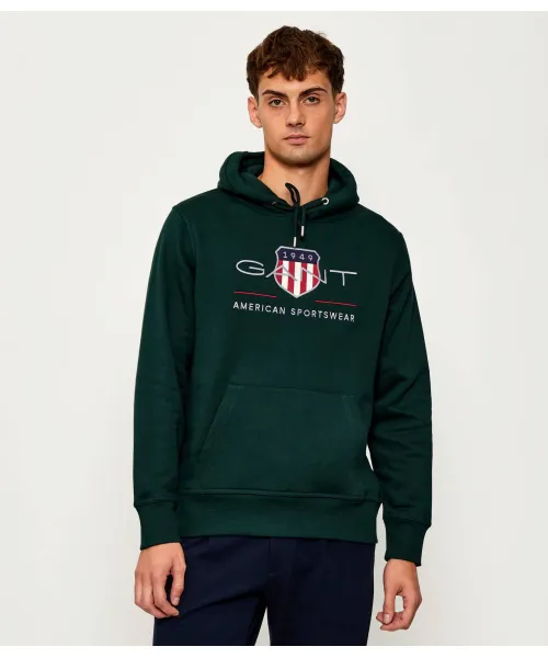 

Толстовка Regular fit Gant, зеленый
