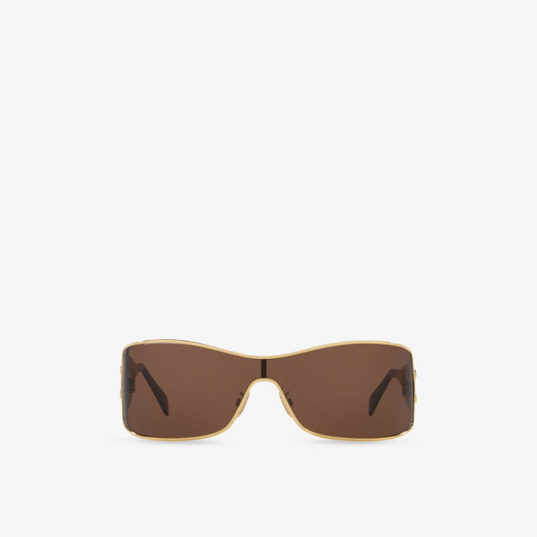 

Cl40283U maxi metal triomphe shield-frame metal sunglasses Celine, золотой