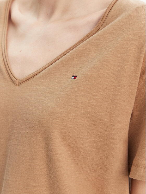 Футболка свободного кроя WW0WW43901 Tommy Hilfiger, бежевый — фото 4