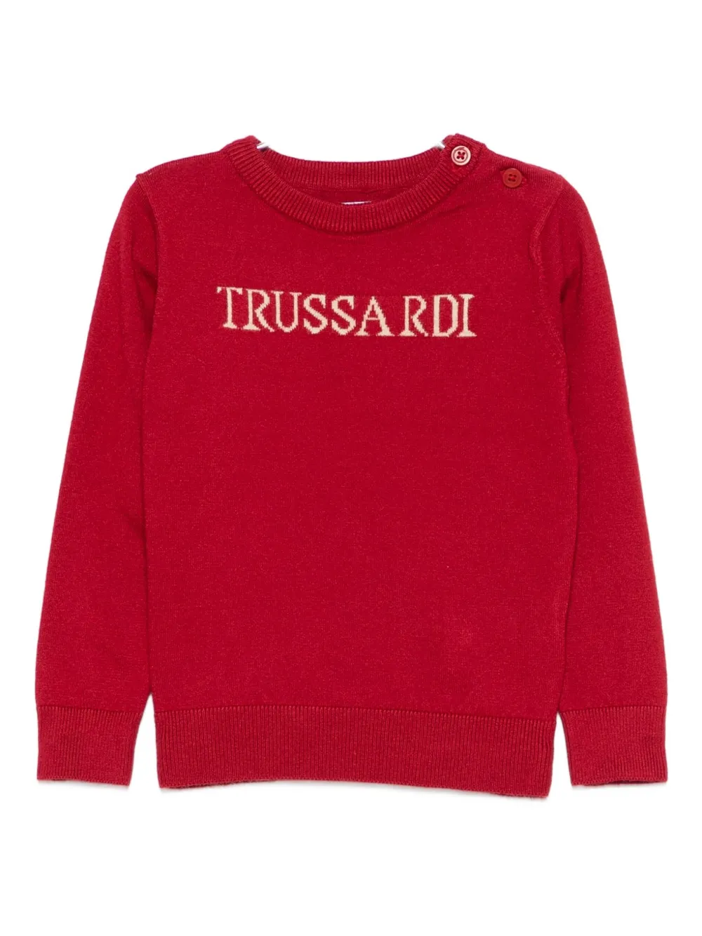 

Свитер с вышитым логотипом TRUSSARDI JUNIOR, красный