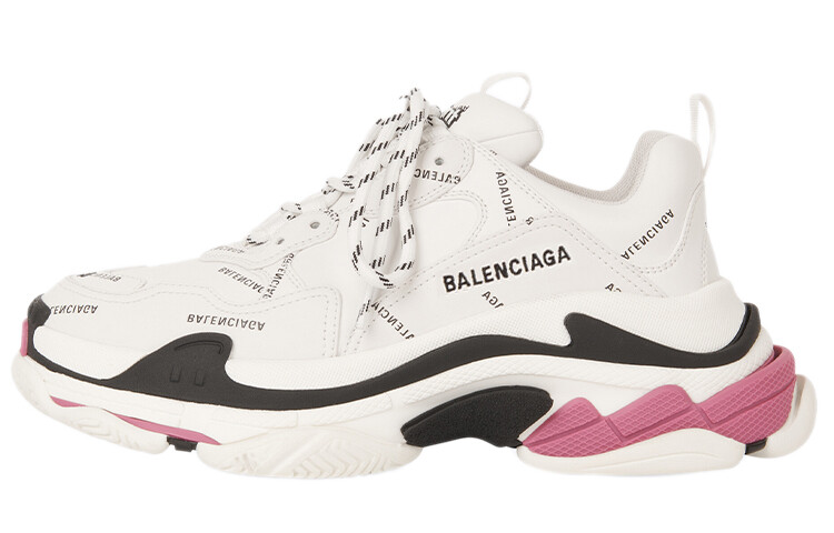 Кроссовки Balenciaga Women's Triple S Sneaker 'Allover Logo - White Pink'