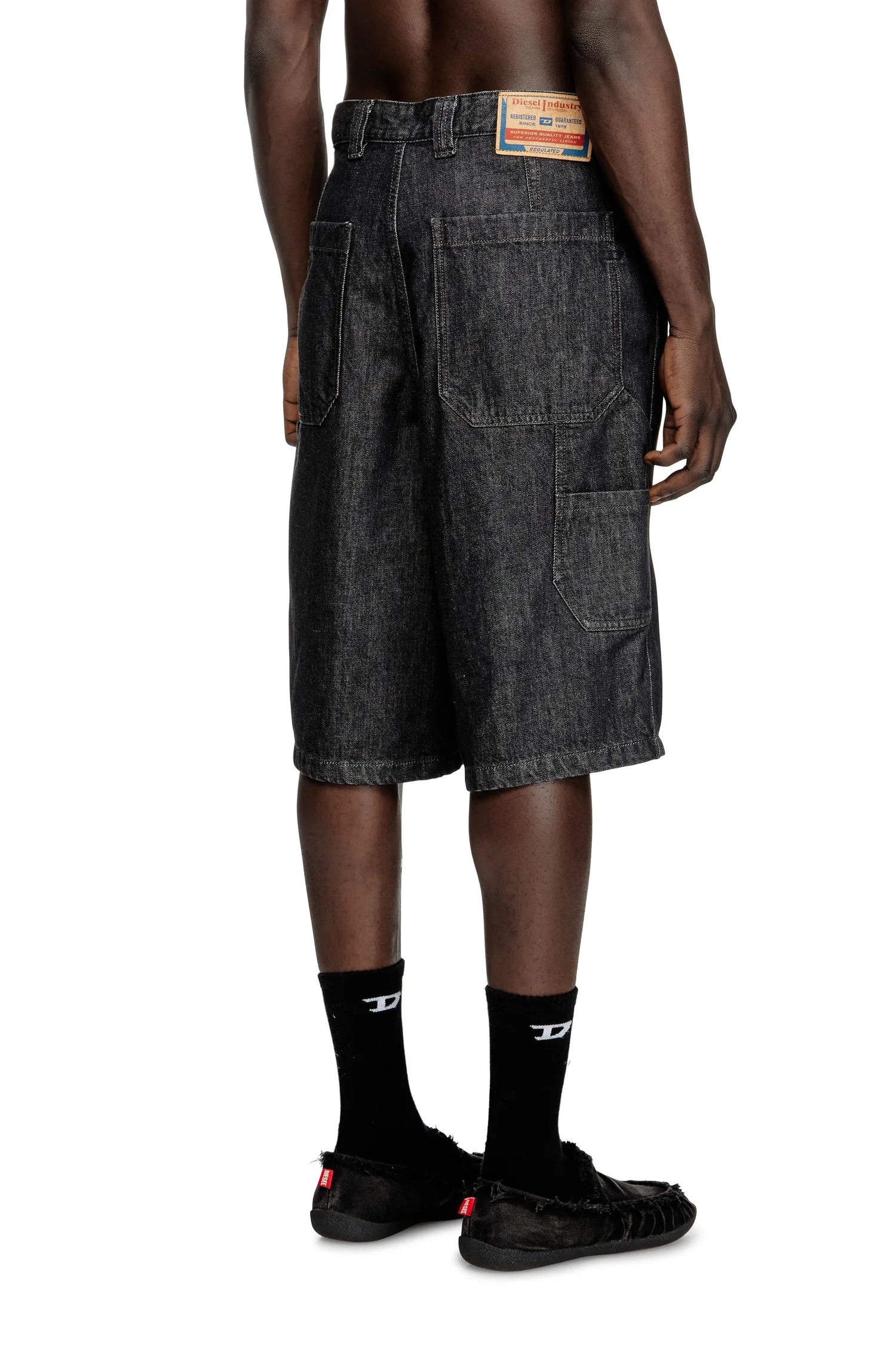 Мужские джинсовые шорты D-LIVERY-W-SHORT Diesel, black