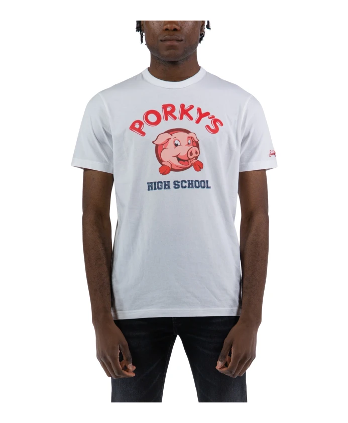 

Школьная футболка с графическим принтом Mc2 Saint Barth, белый