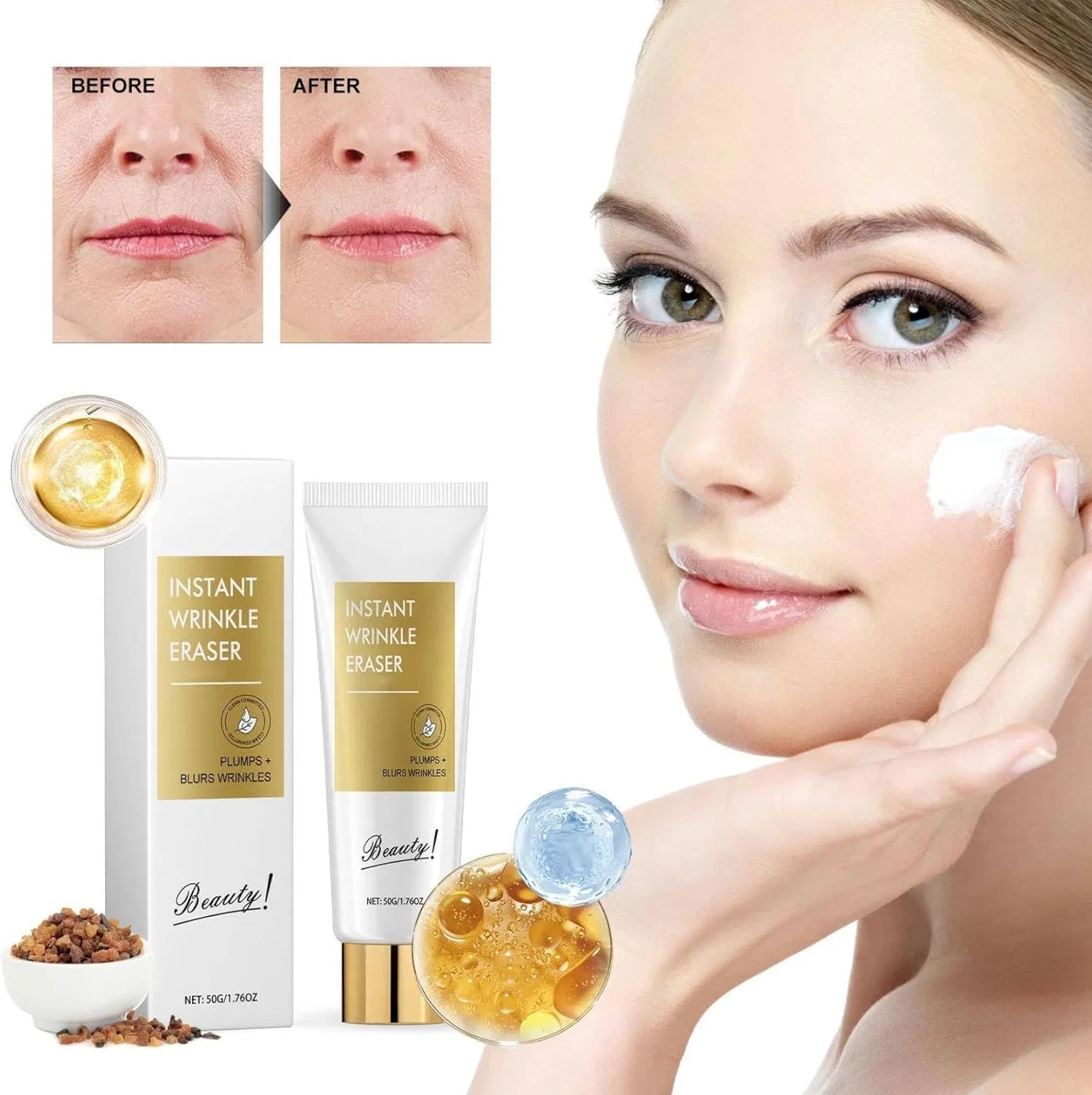 Крем для лица Instant Wrinkle Eraser Shibeikadi, 2 Pieces. — фото 3