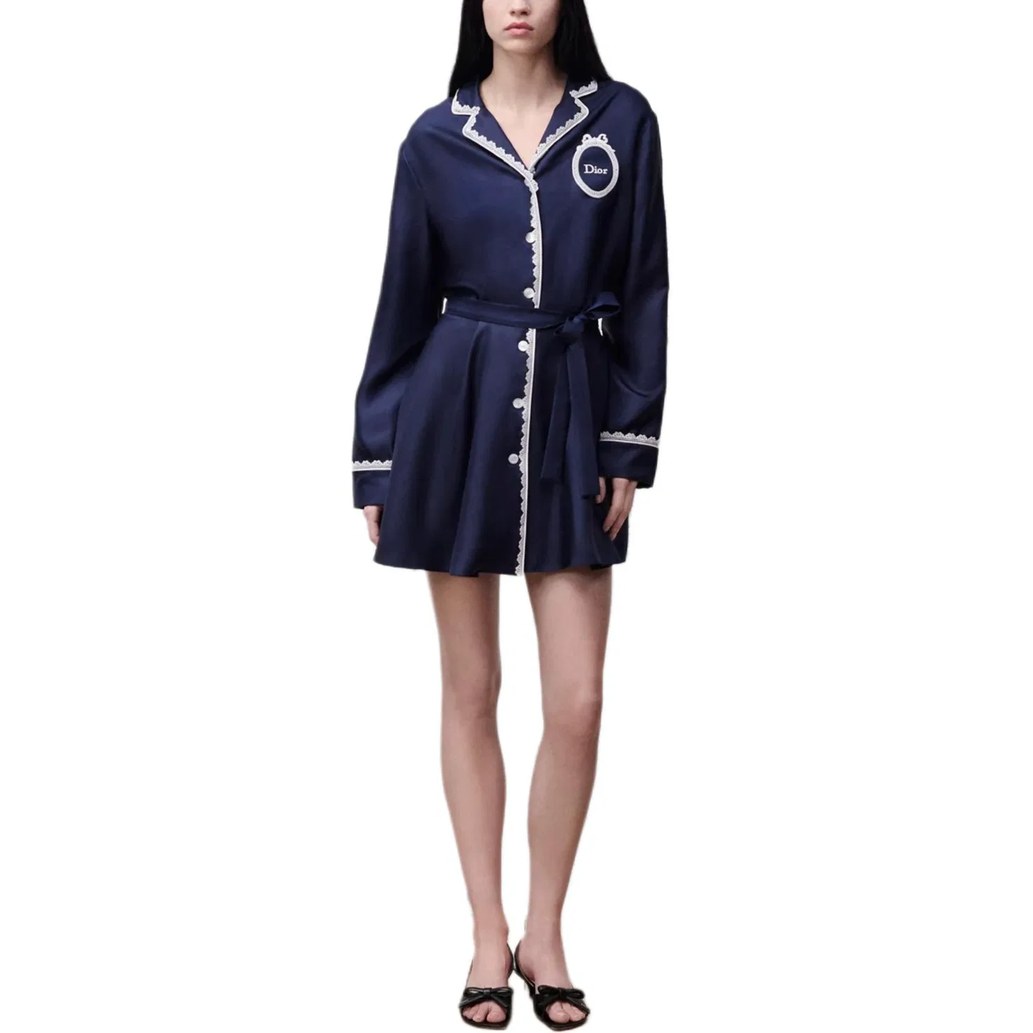 Платье женское с длинным рукавом SS26 DIOR, Blue