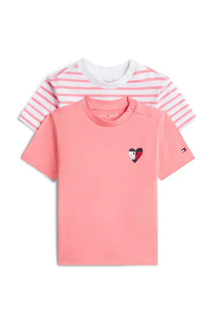 Футболка 2 шт Tommy Hilfiger, розовый