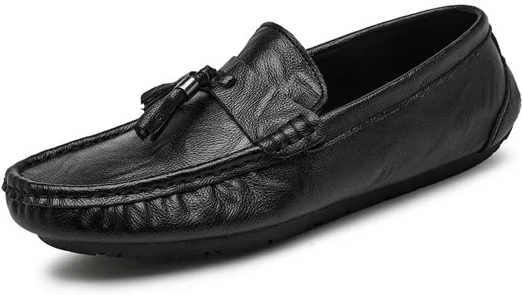 Лоферы кожаные мокасины Black SayfuR