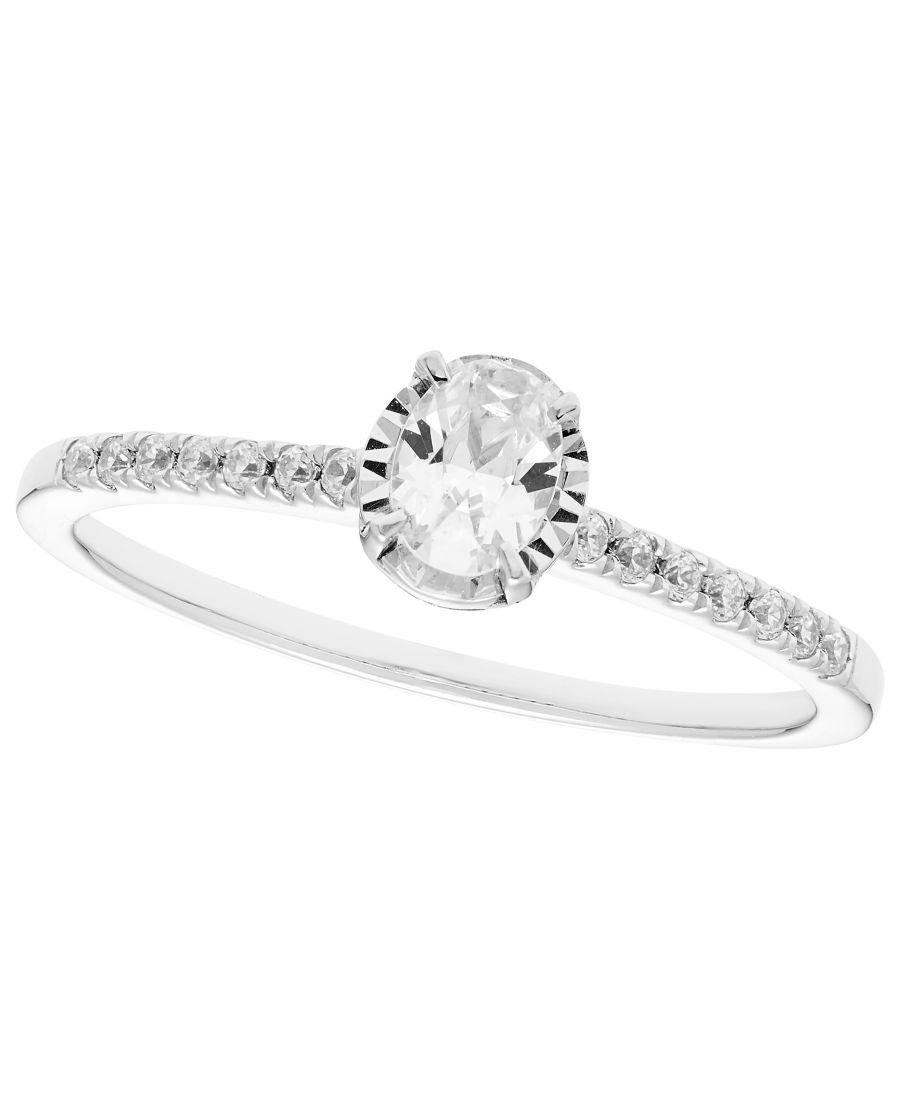 

Бриллиантовое кольцо (1/4 карата) из белого золота 14 карат Macy's, 14k White Gold