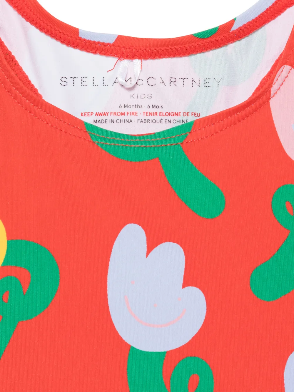 Купальник с цветочным принтом Stella Mccartney Kids, красный — фото 3