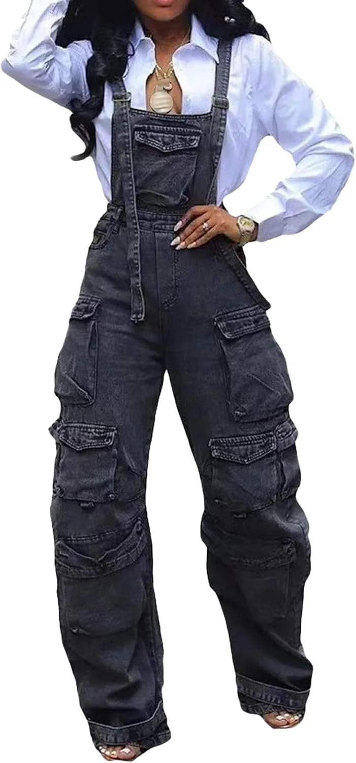 

DGHM-JLMY женские джинсовые комбинезоны на бретелях, широкие брюки, сланцевая стирка