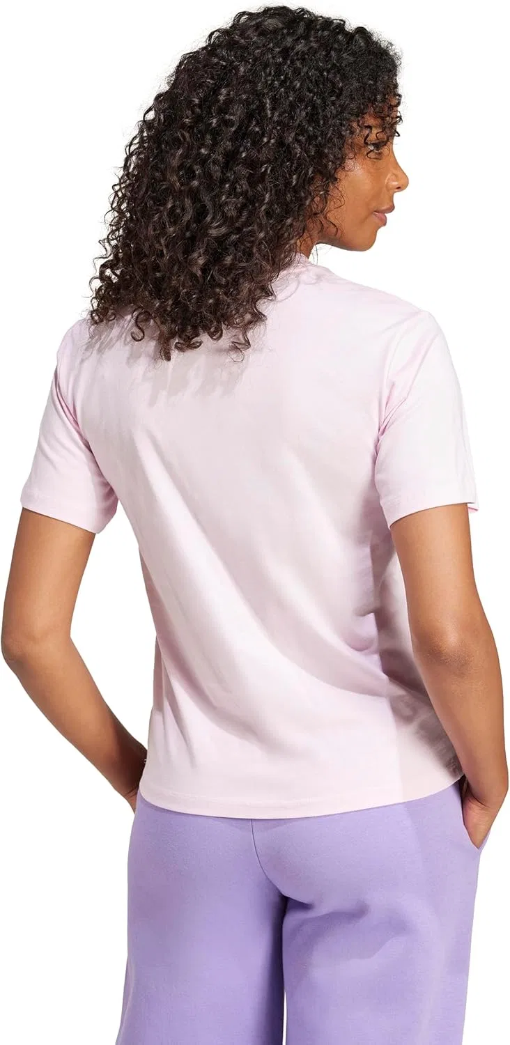 Футболка хлопковая adidas, цвет Clear Pink/White — фото 4