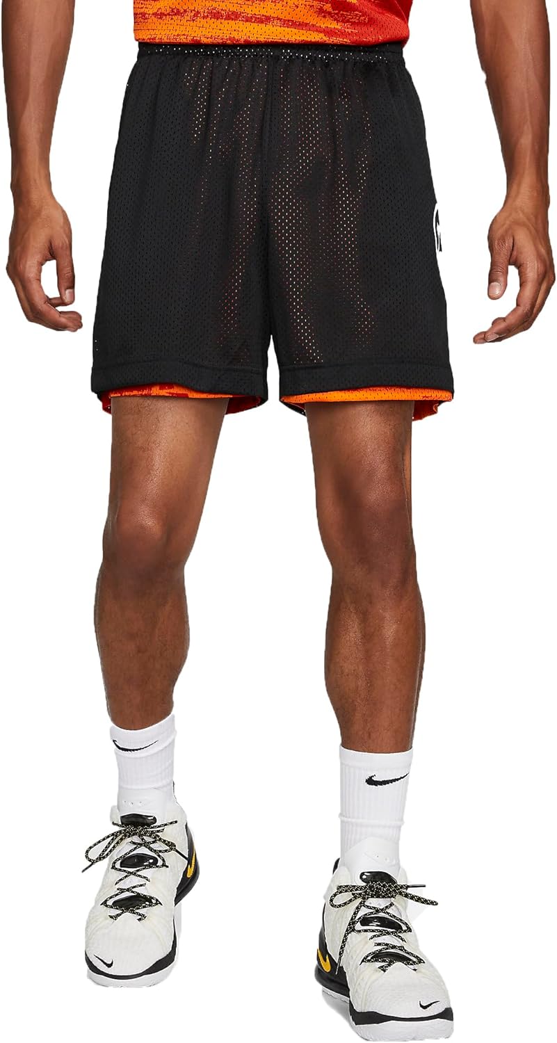 Мужские баскетбольные шорты Nike Standard Issue из сетки (DV9607-834, цвет Magma Orange/Black), Magma Orange/Black — фото 3
