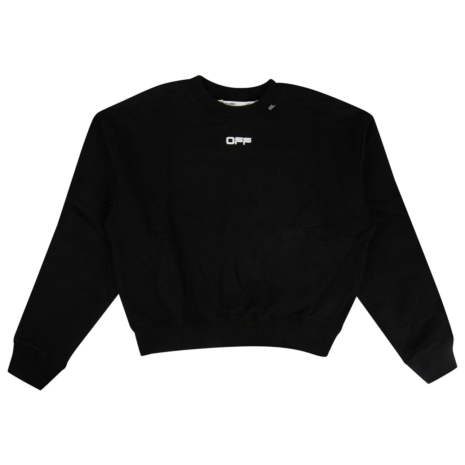 

Off-White Толстовка с круглым вырезом с волнистыми линиями, Черный