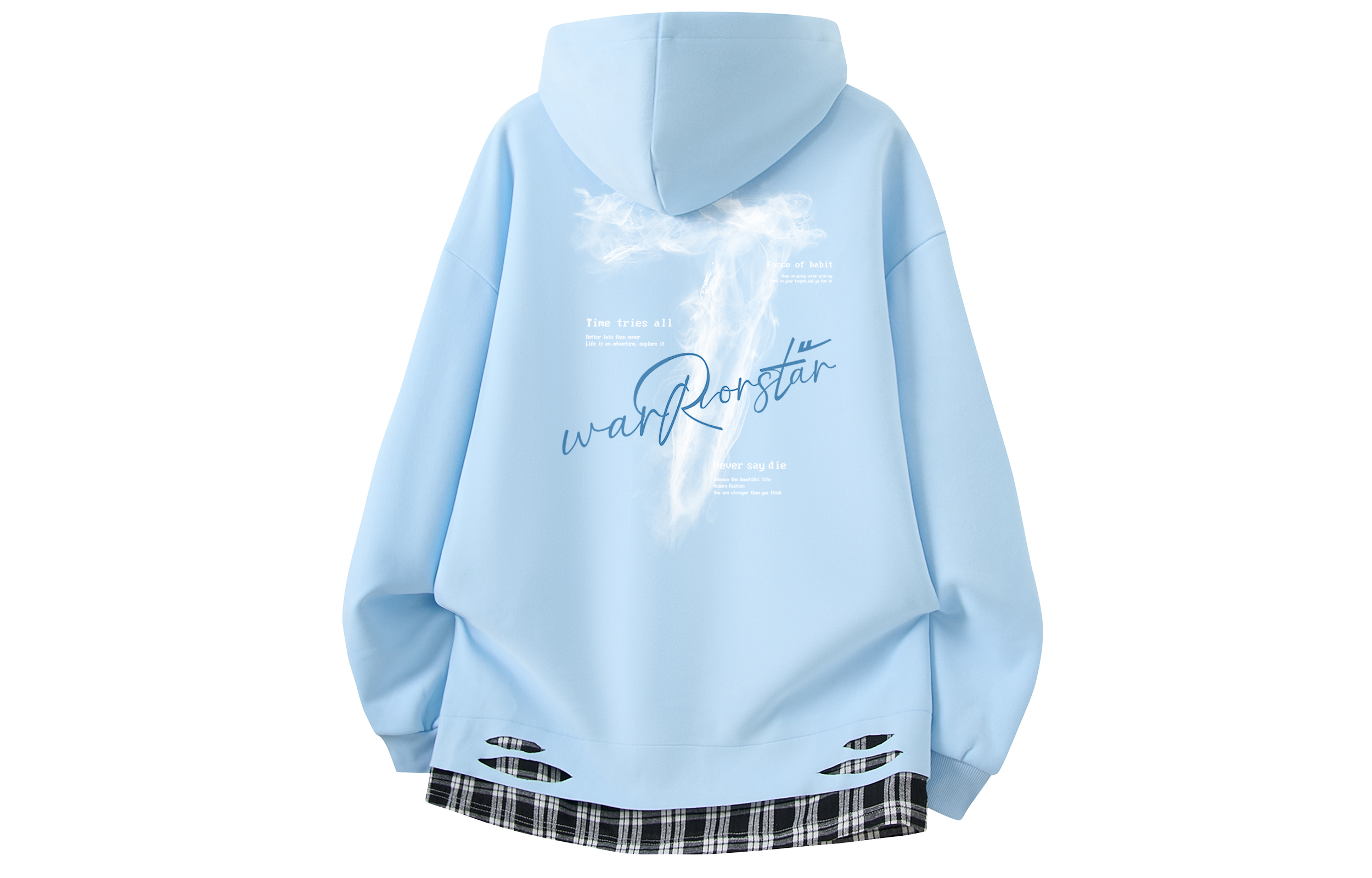 

Толстовка Unisex Hooded Moderate Regular WARRIOR, светло-синий