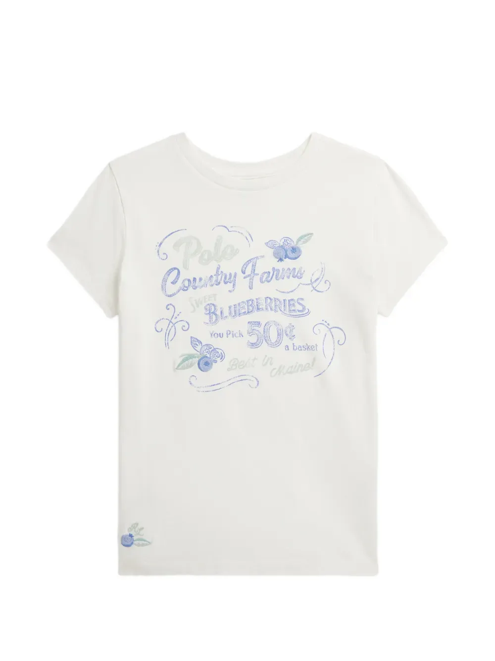 Футболка с графичным принтом POLO RALPH LAUREN KIDS, белый