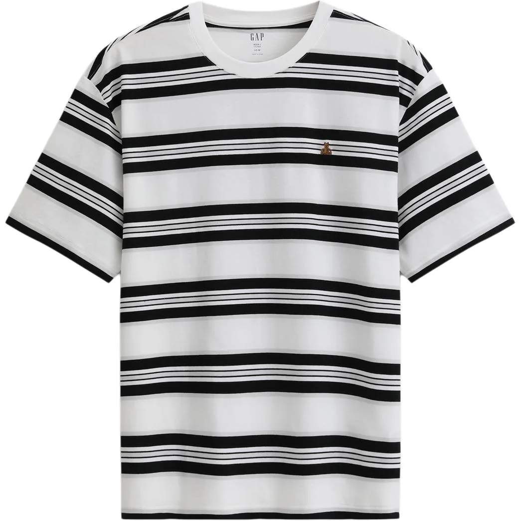 Футболка унисекс с круглым вырезом GAP, Rose Red Stripes — фото 4