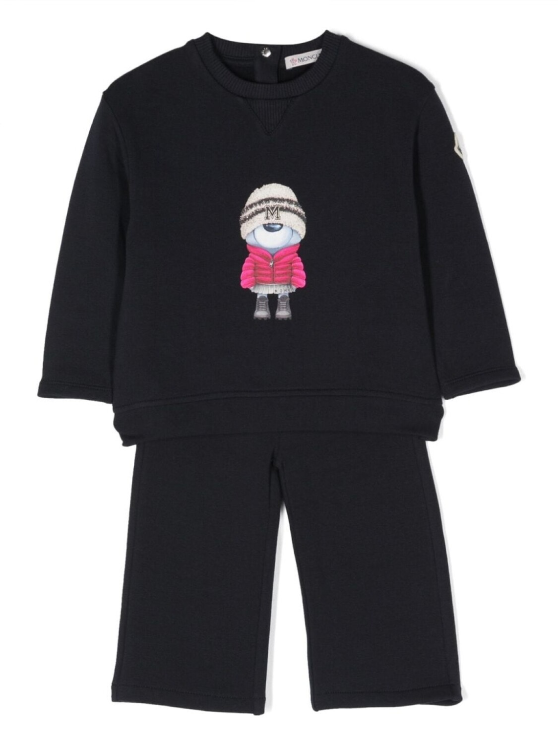 

Moncler Enfant спортивный костюм с графичным принтом, синий