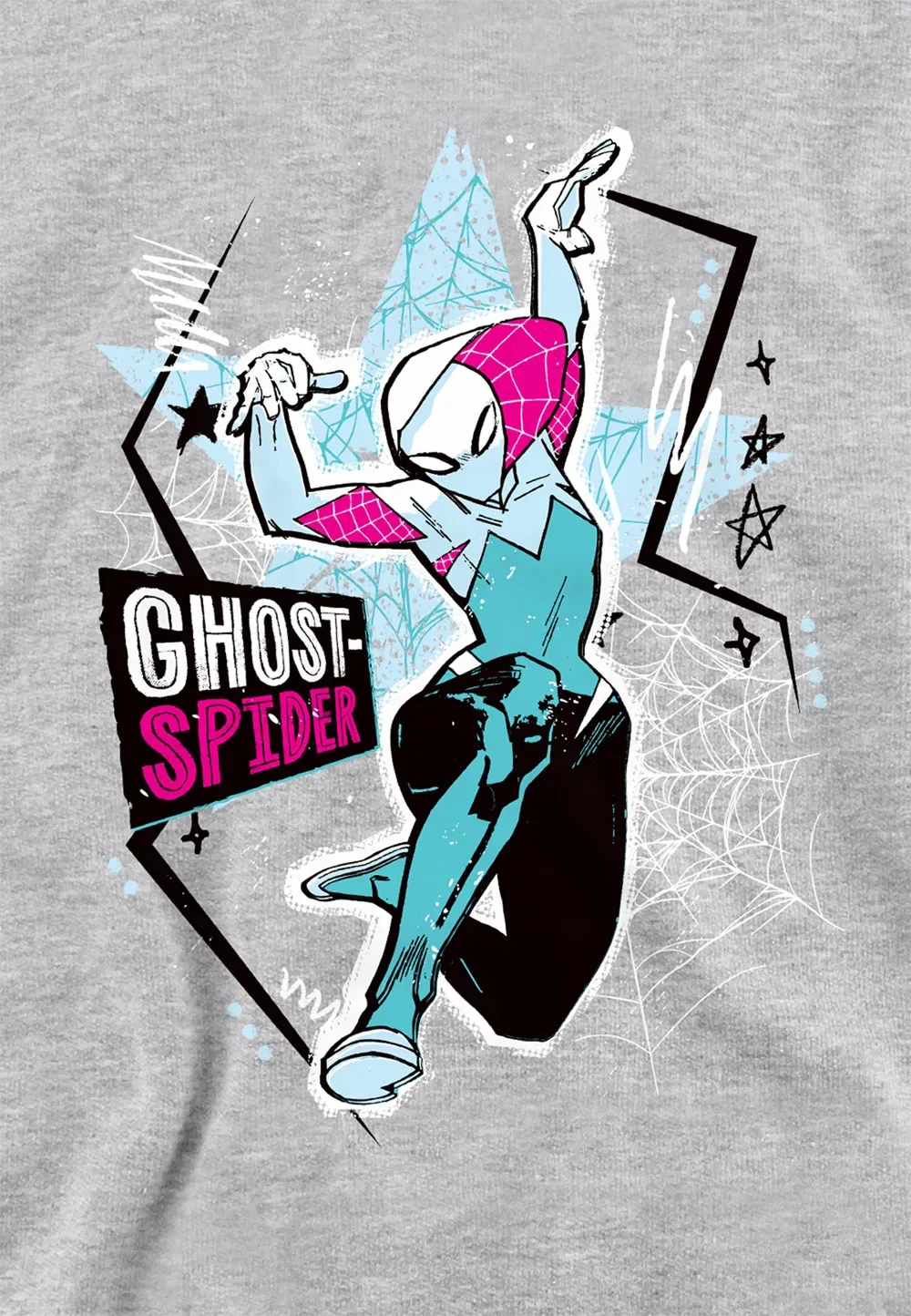 Детская худи Marvel Ghost Spider Web Star, серый — фото 2