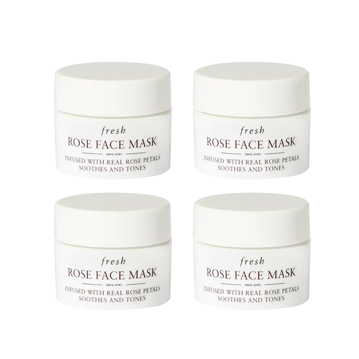 

Розовые маски для лица успокаивающие, подтягивающие, увлажняющие для всех типов кожи Fresh, 15ml*4