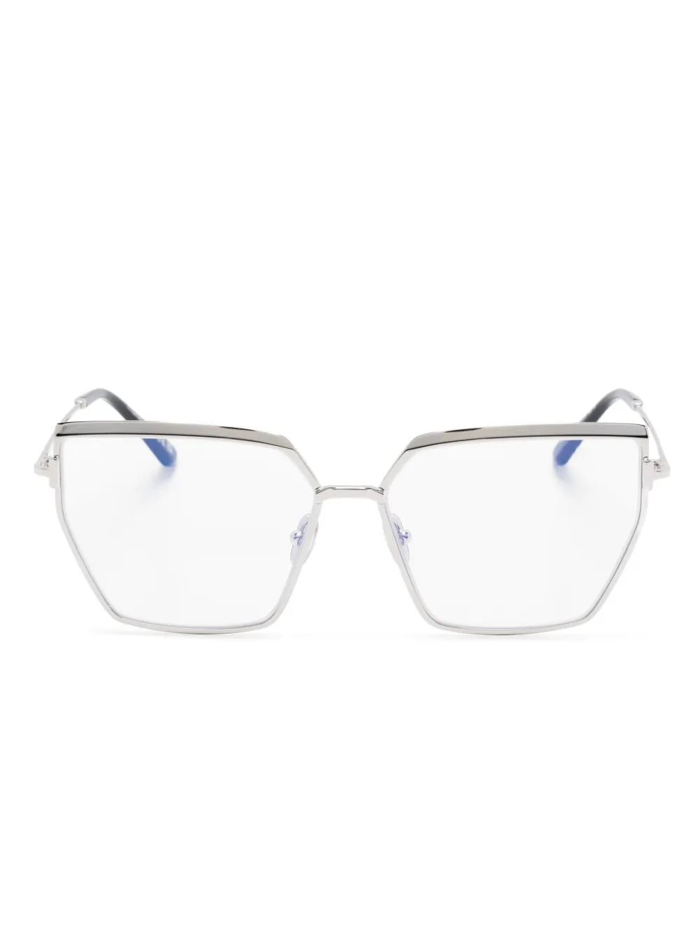 

Очки в геометричной оправе TOM FORD Eyewear, серебяный