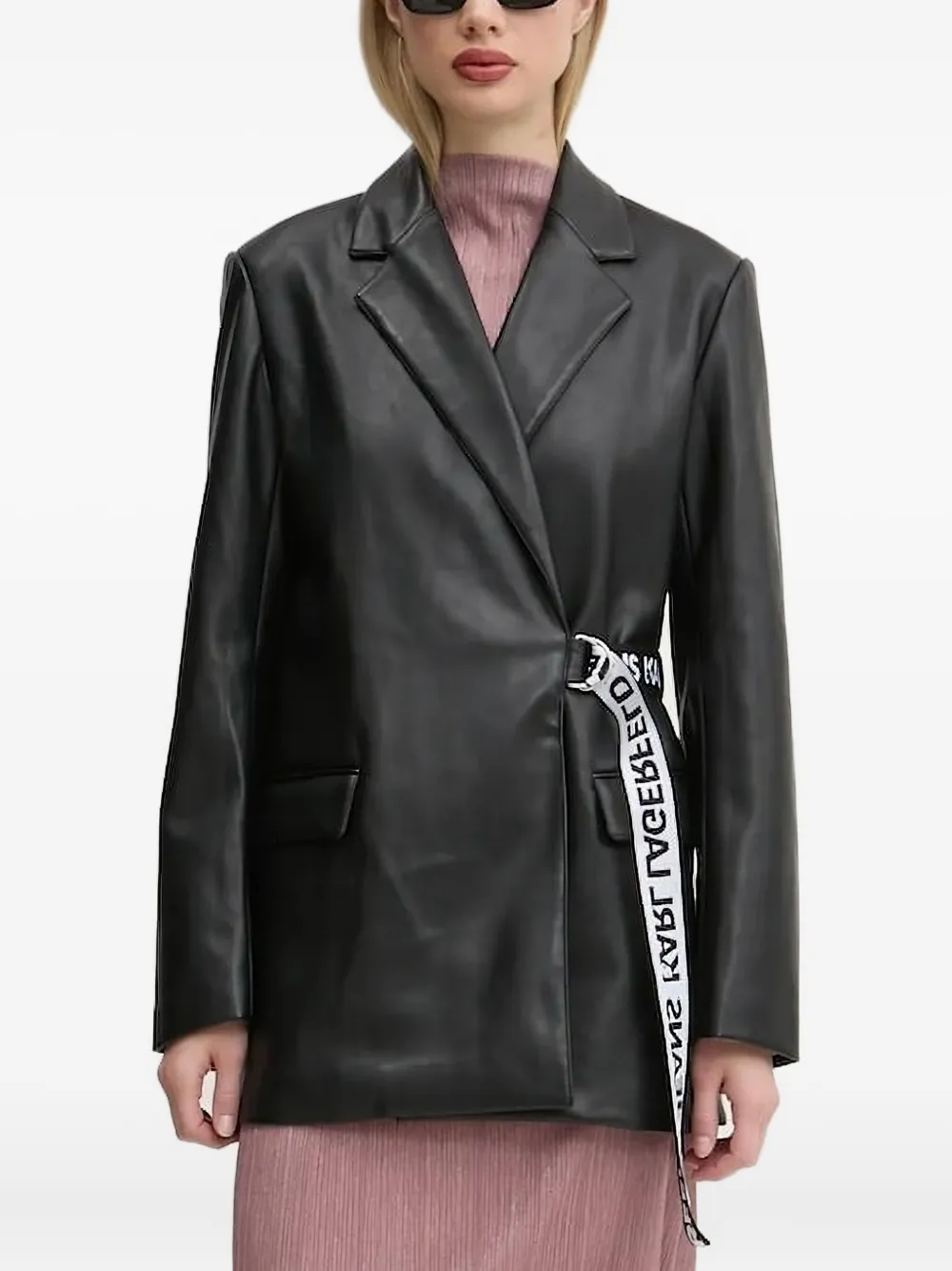 

Блейзер с логотипом на поясе Karl Lagerfeld Jeans, черный
