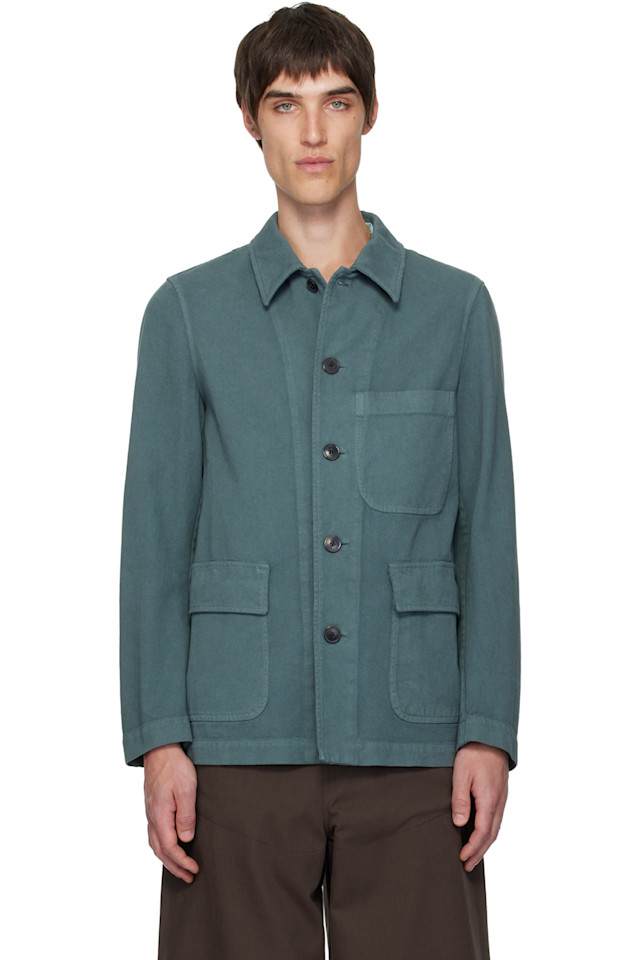 

Dries Van Noten Серая куртка из хлопчатобумажной саржи