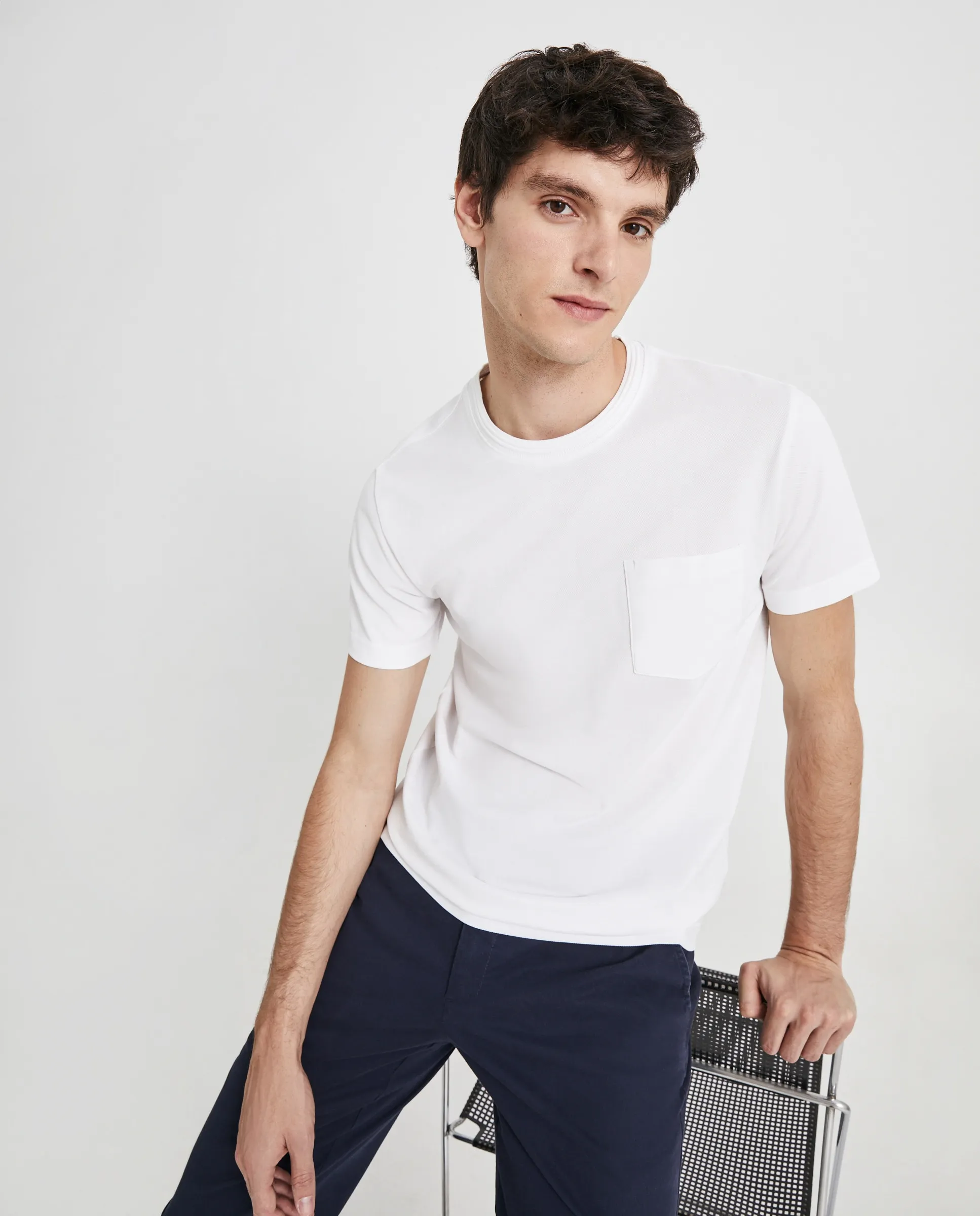 

Мужская однотонная футболка Easy Wear, белый
