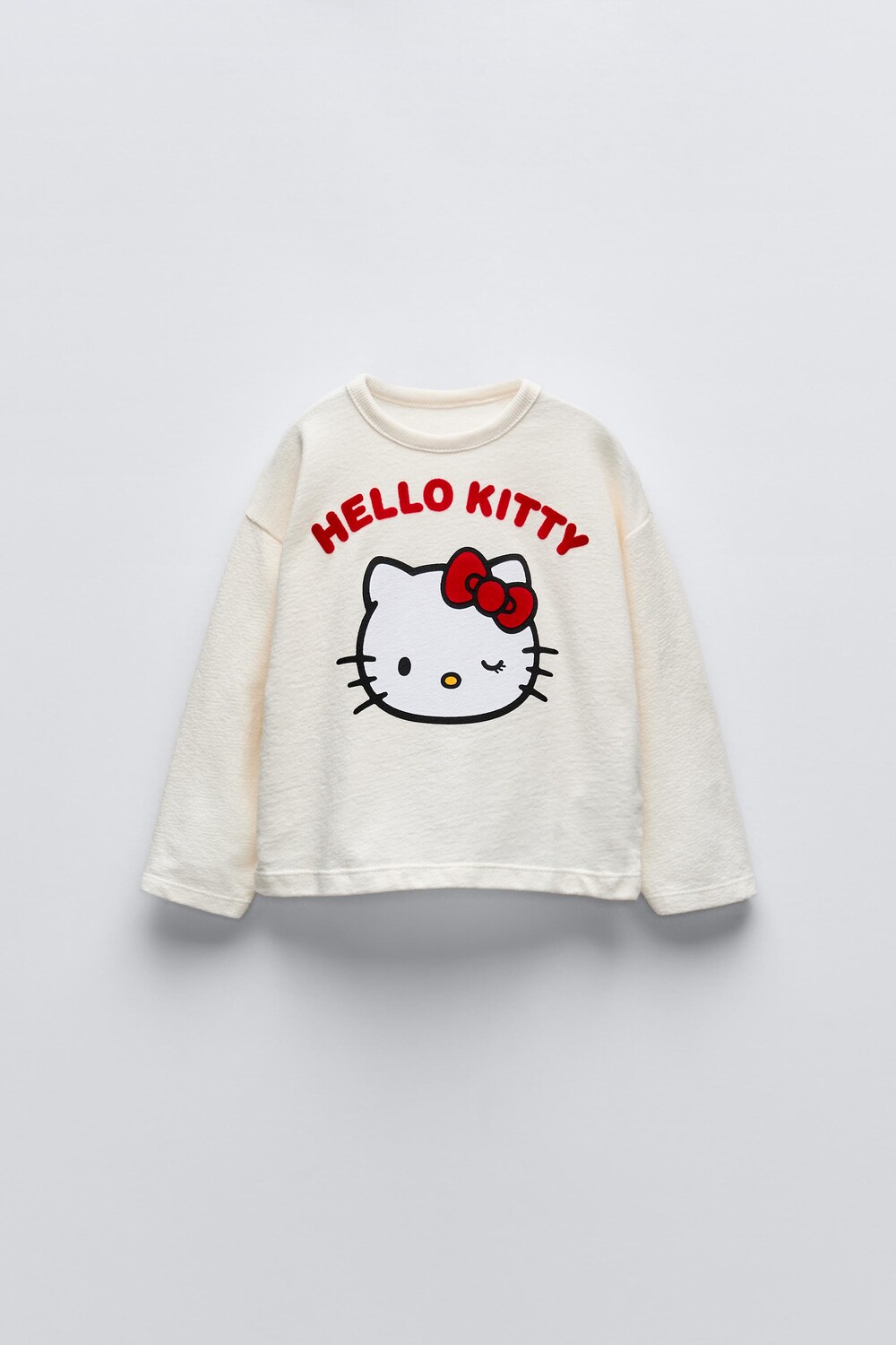 

Лонгслив с принтом Hello Kitty ZARA, экрю