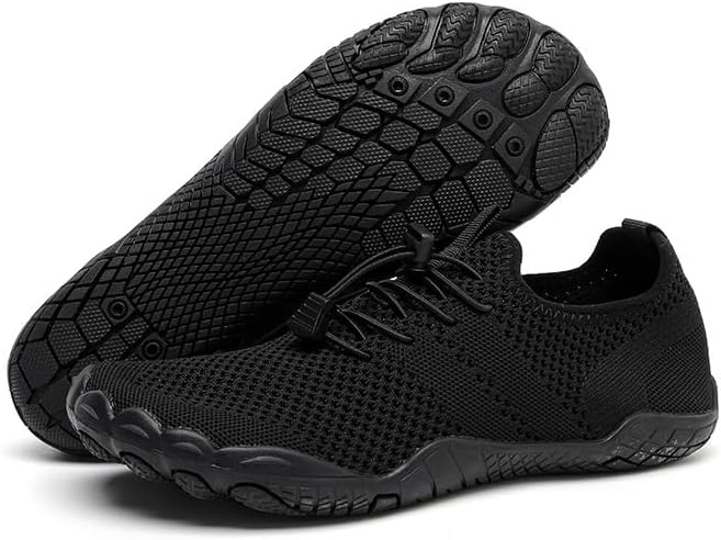 

Мужские босоногие водные туфли, быстросохнущие, нескользящие, с широким носком, дышащие, для пляжа, бассейна, плавания, серфинга, походов, ходьбы, минималистичные, для кросс-тренинга Soft Time Toy, черный