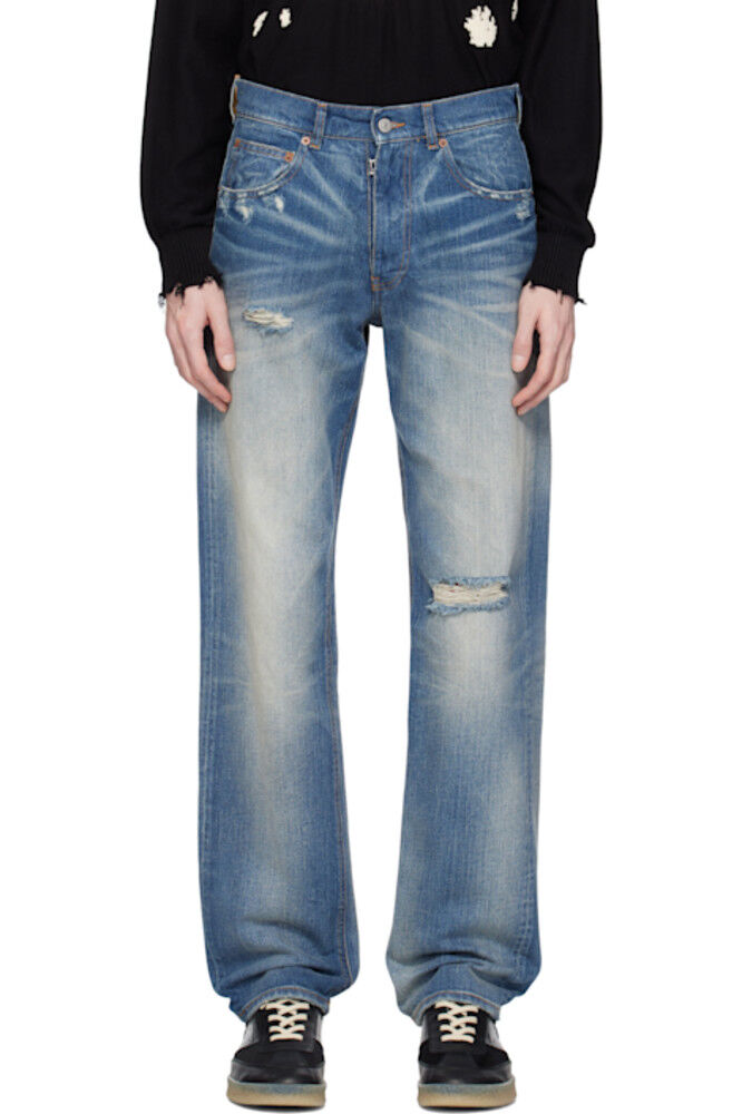 

Синие джинсы с 5 карманами MM6 Maison Margiela