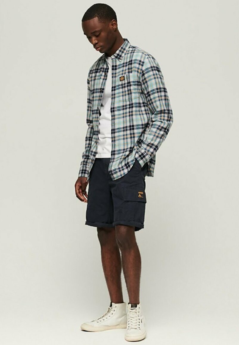 

Рубашка LONG SLEEVE LUMBERJACK Superdry, цвет canyon check light grey