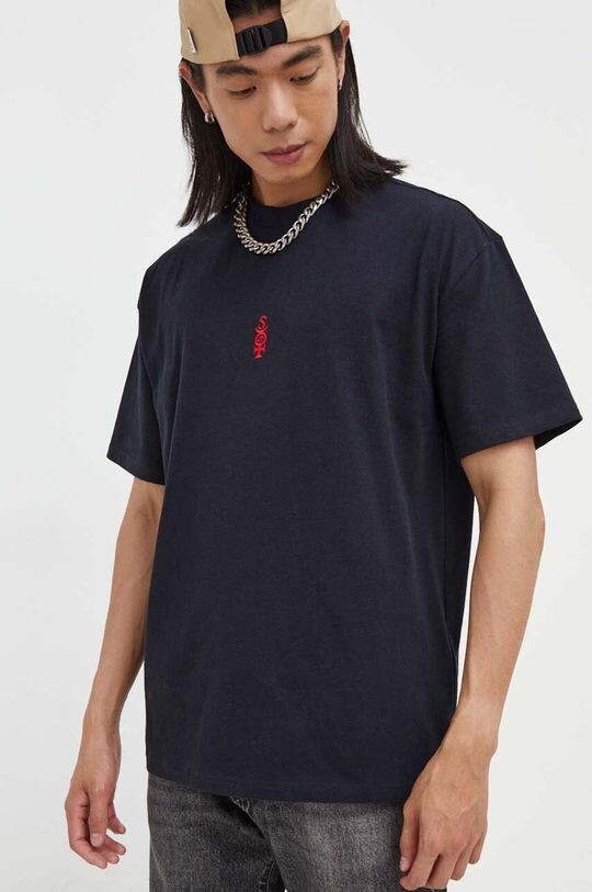 

Хлопковая футболка Quiksilver, черный