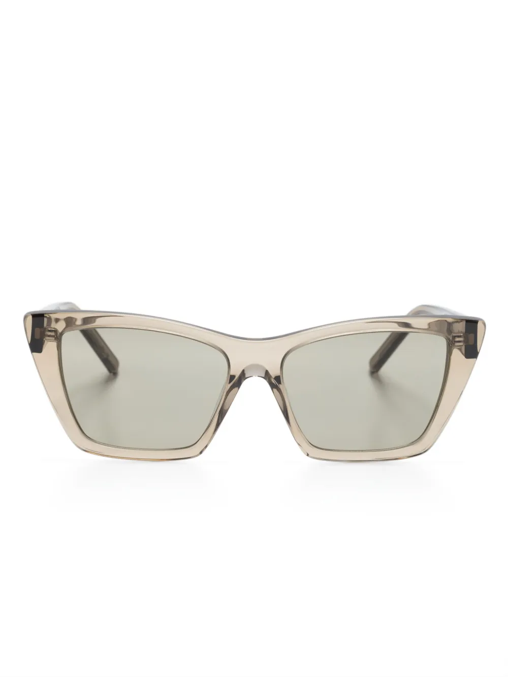 

Солнцезащитные очки в оправе 'кошачий глаз' с логотипом Saint Laurent Eyewear, коричневый