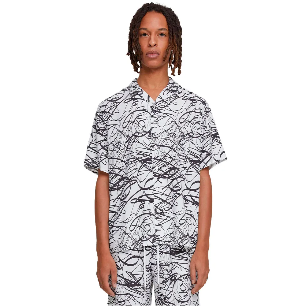 

Рубашка с коротким рукавом Urban Classics Viscose AOP Resort, белый