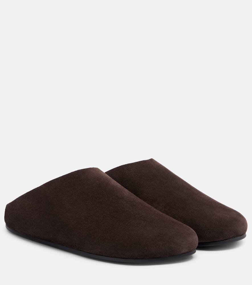 Хадсон замшевые мюли на меху The Row, Lacquer Brown