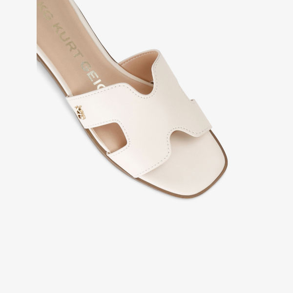 Сандалии на плоской подошве Kg Kurt Geiger Raven из искусственной кожи, белый — фото 3