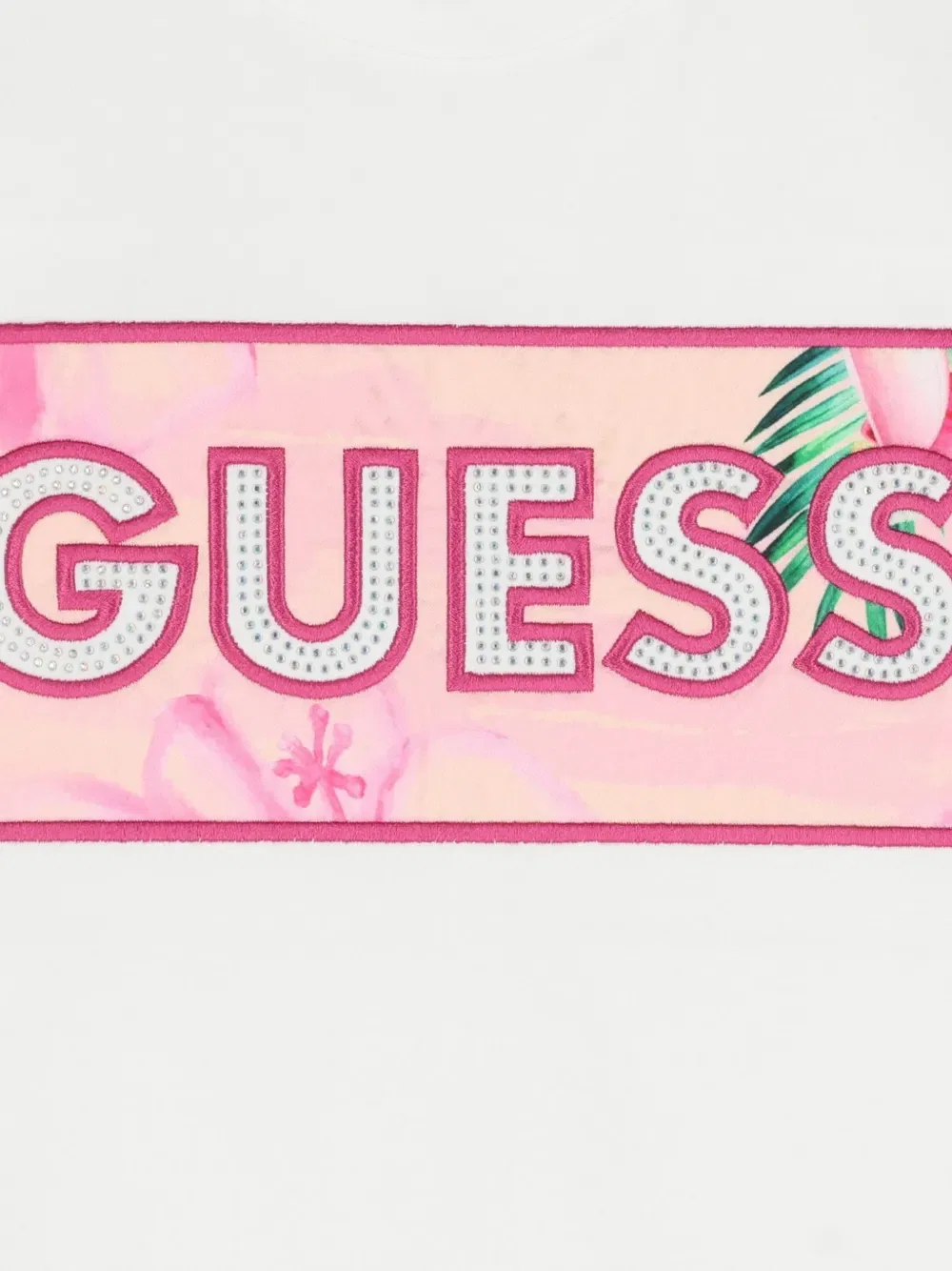 Платье-Футболка с нашивкой логотипа Guess Kids, белый — фото 3