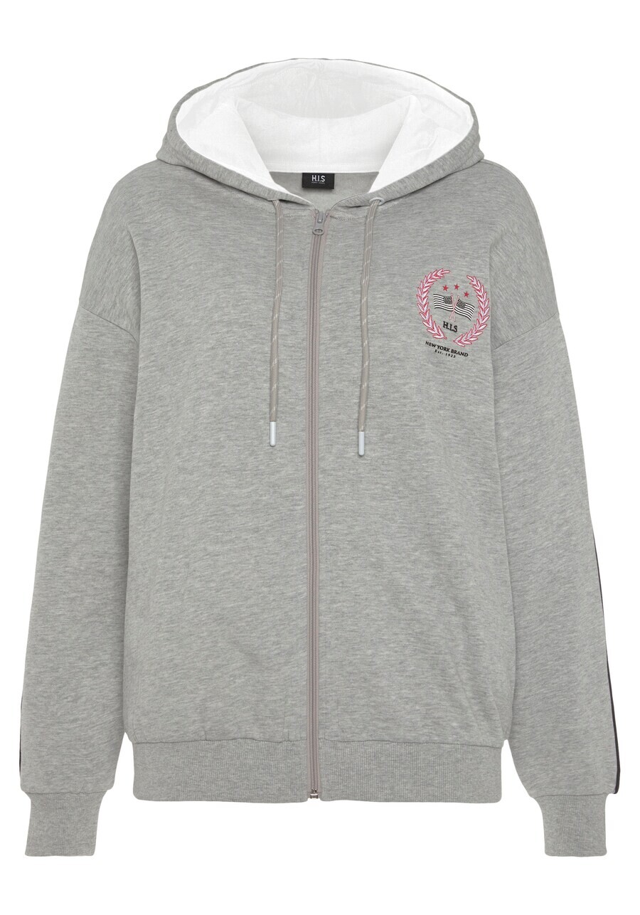 

Худи на молнии H.I.S, цвет Silver Grey/Light Grey